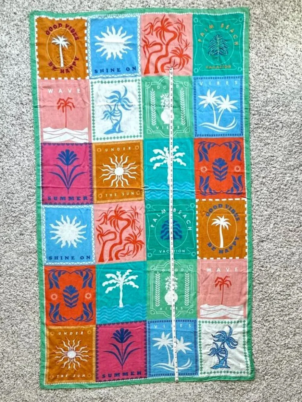 Calypso St. Barth Large Embroidered Travel Wrap Vacation Print Palm Beach